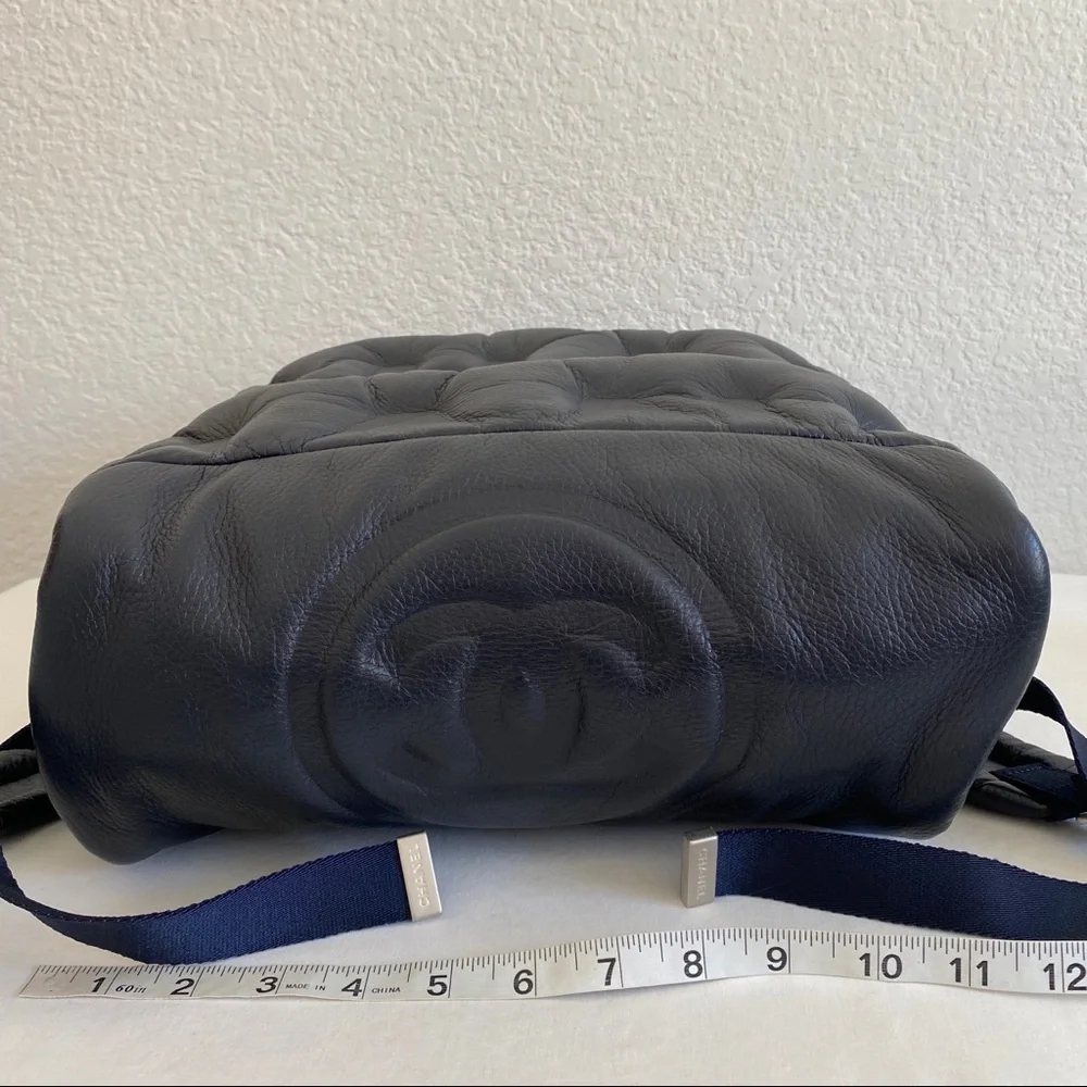 Chanel Doudoune navy leather Backpack